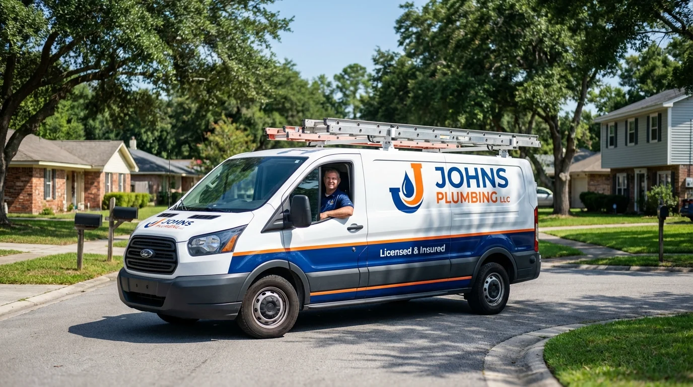 Johns Plumbing LLC service van in Bonners Ferry, ID