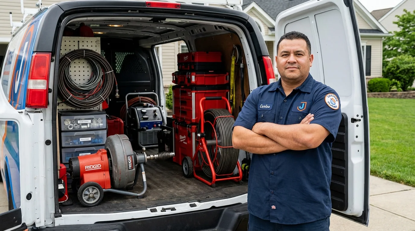 Professional drain cleaning equipment and Johns Plumbing LLC plumber in Bonners Ferry