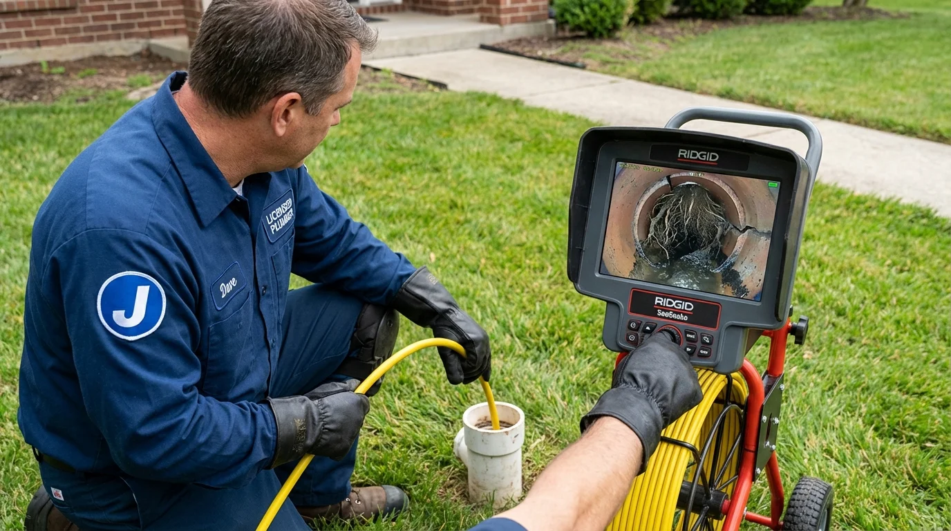 Sewer camera inspection being performed by Johns Plumbing LLC in Bonners Ferry